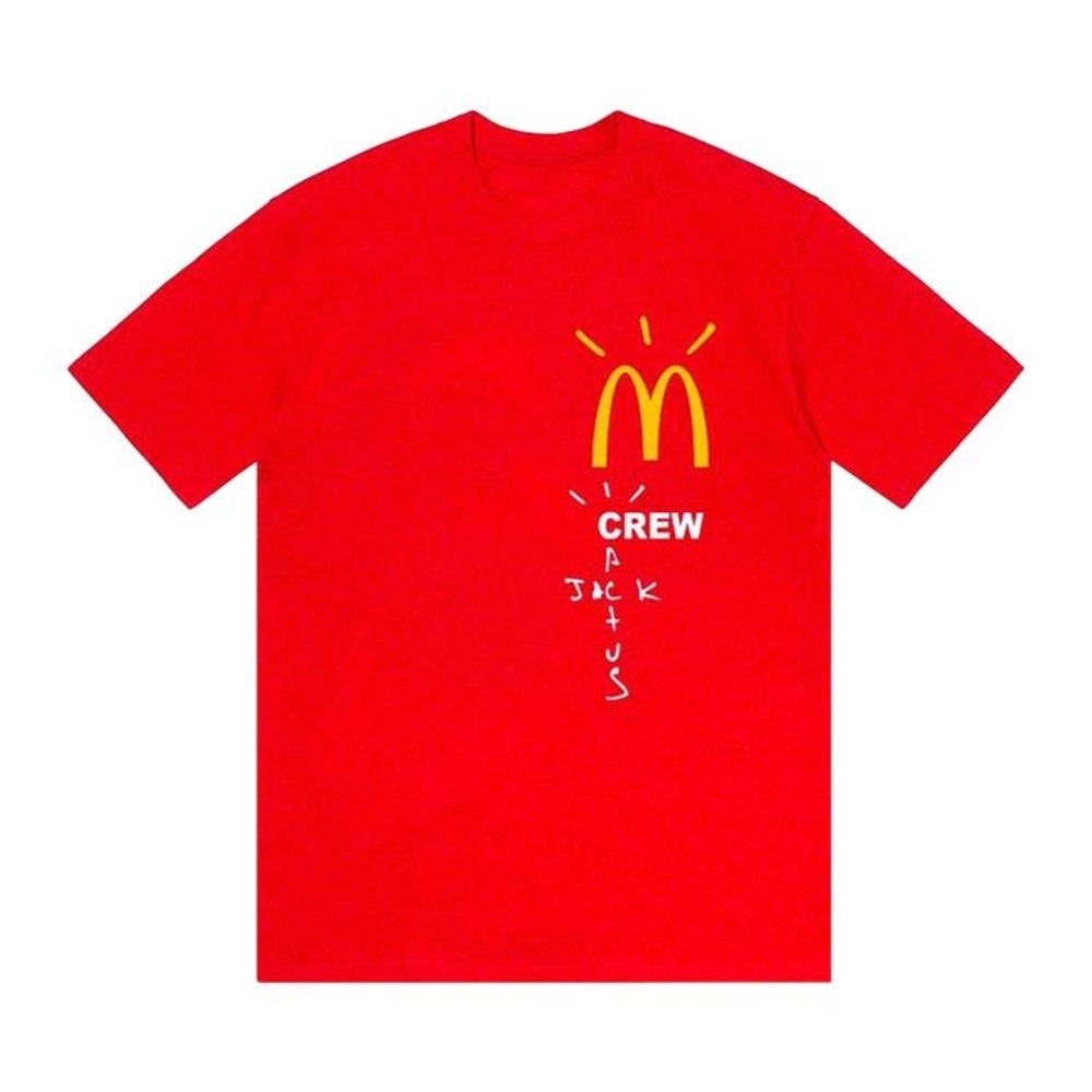 Travis Scott McDonald's Cactus Jack Red Crew T-Shirt